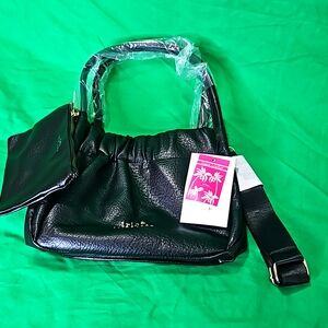 Trina Turk small Gathered Tote w/ Webbing strap and change purse